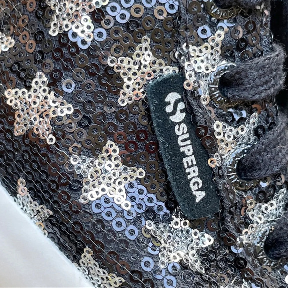 Superga girls sequins star high top sneakers 2.5 - Picture 8 of 8